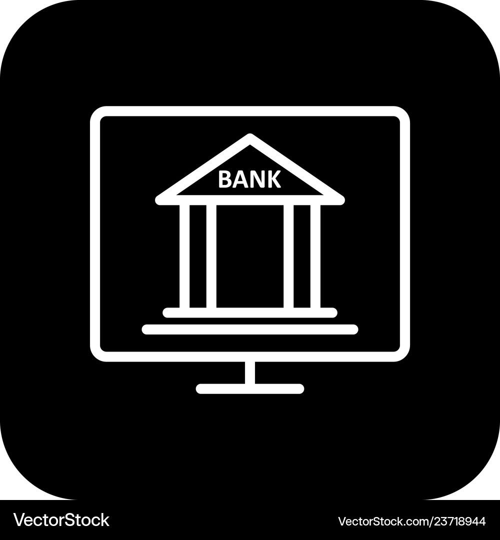 Internet banking icon Royalty Free Vector Image