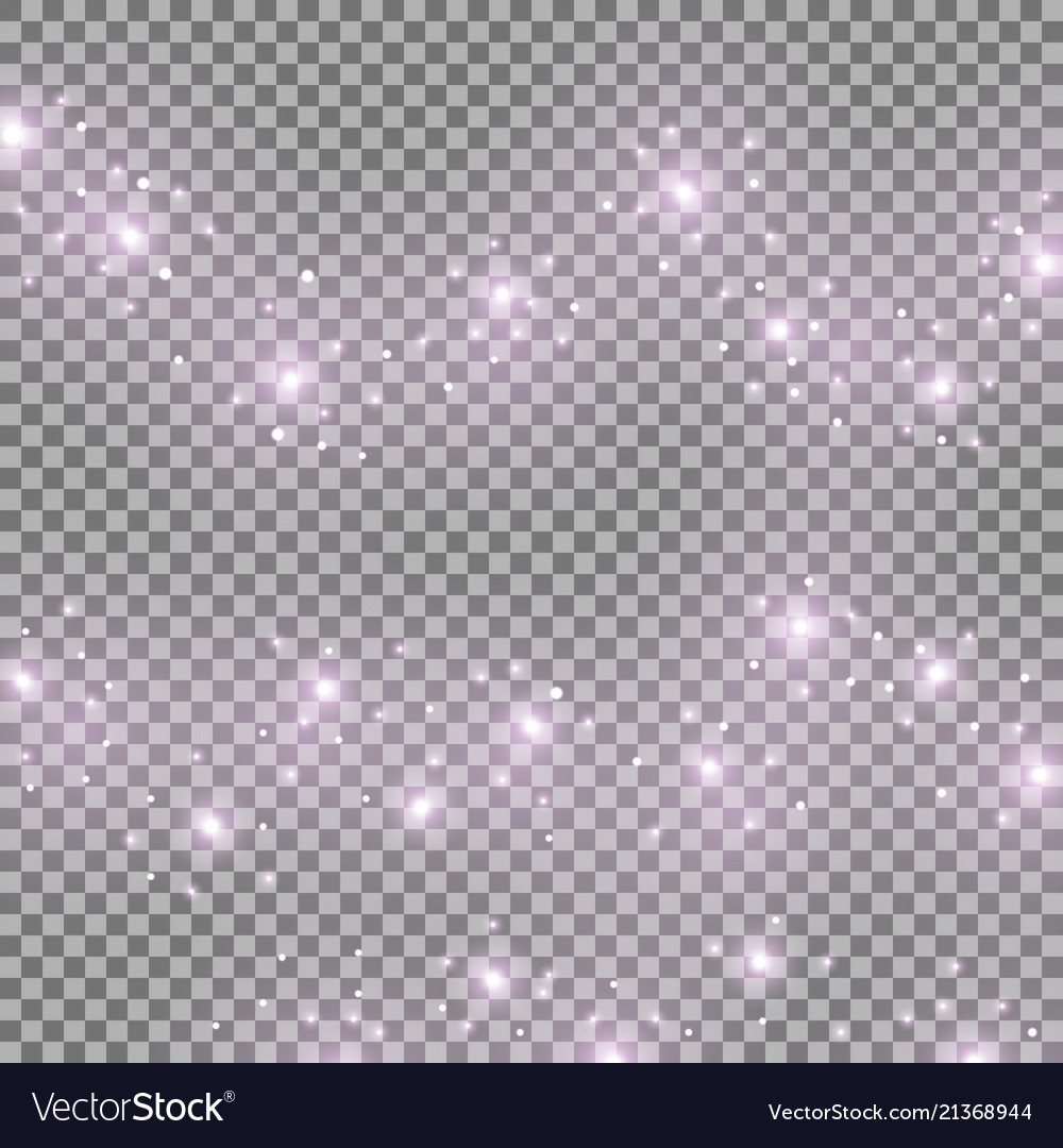 light glow effect star bursts purple color vector image