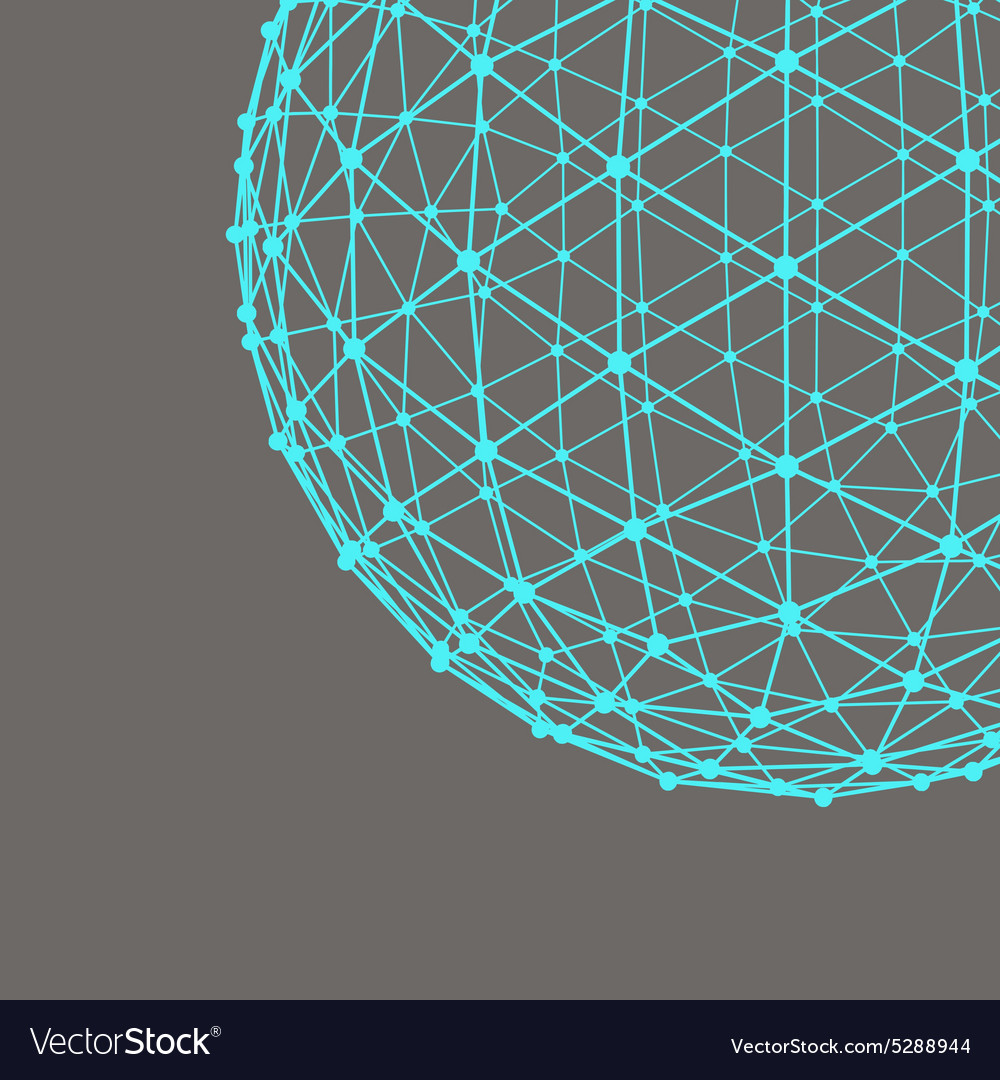 Mesh polygonal background scope of lines and dots