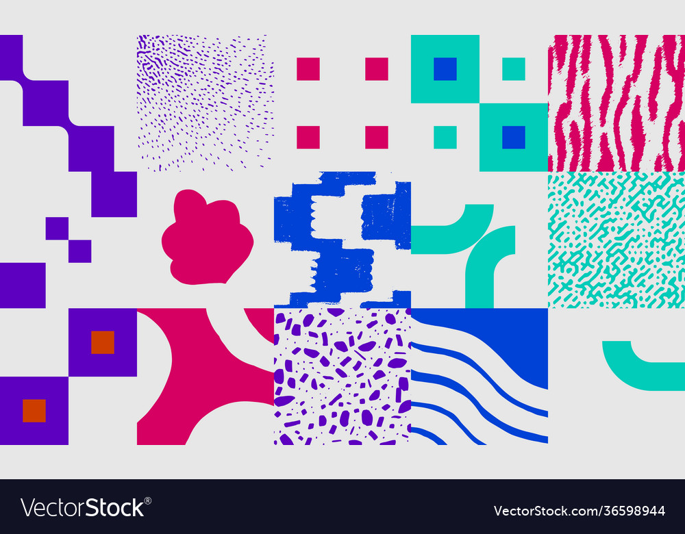 Pattern with abstract geometric shapes Vector Image Pattern with abstract geometric shapes