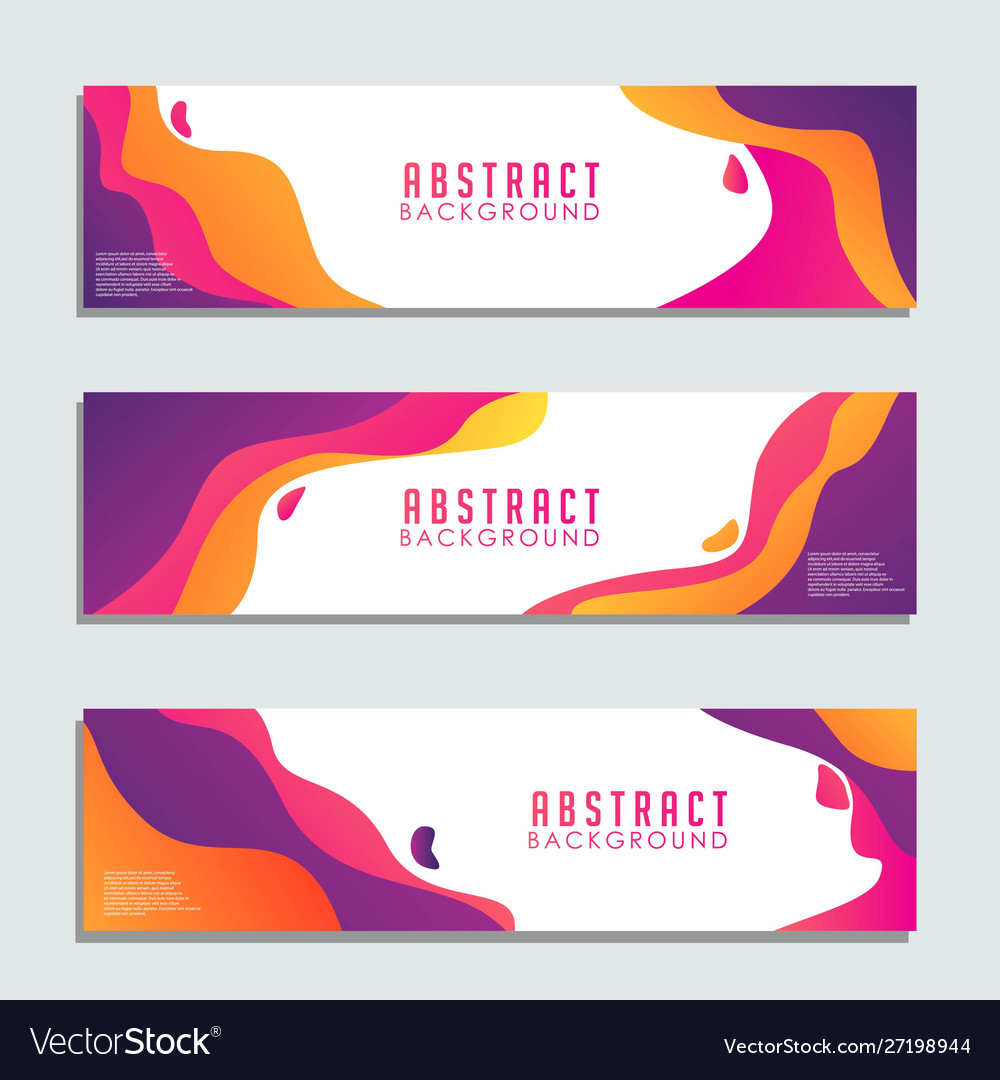 Set fluid banner background template