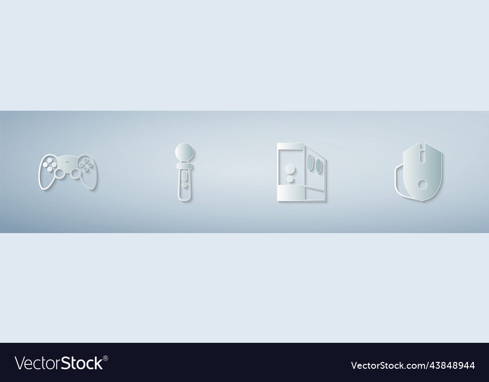 Set game controller or joystick vr case vector image Set game controller or joystick vr case