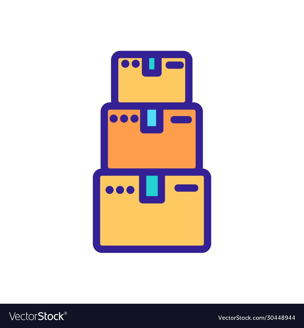 Stack package icon outline