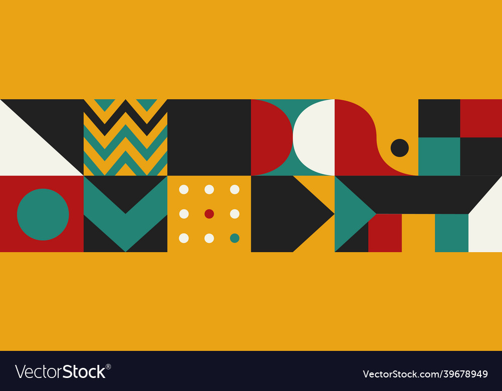 Abstract background with different geometric