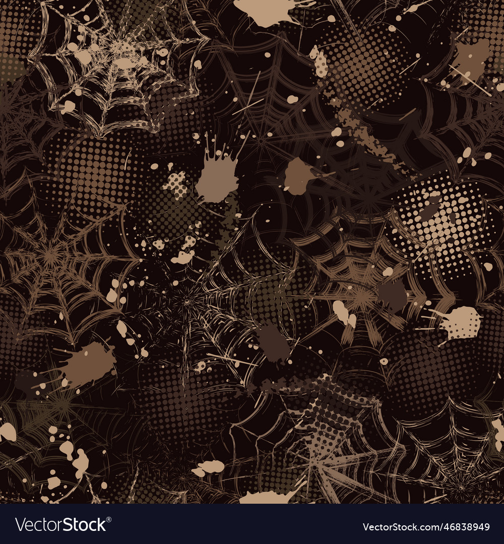 Abstract brown camouflage pattern with spiderweb vector image Abstract brown camouflage pattern with spiderweb
