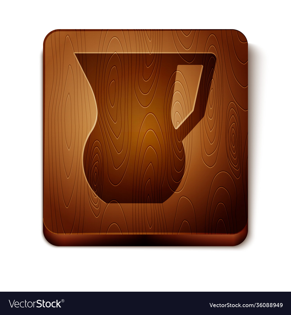 Brown Jug Glass With Water Icon Isolated On White Vector Image