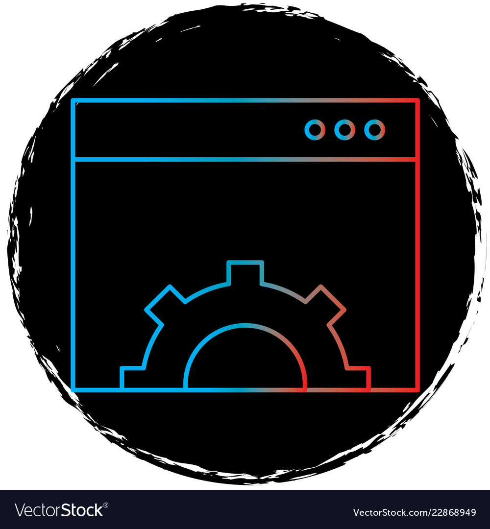 Browser setting icon in creative design
