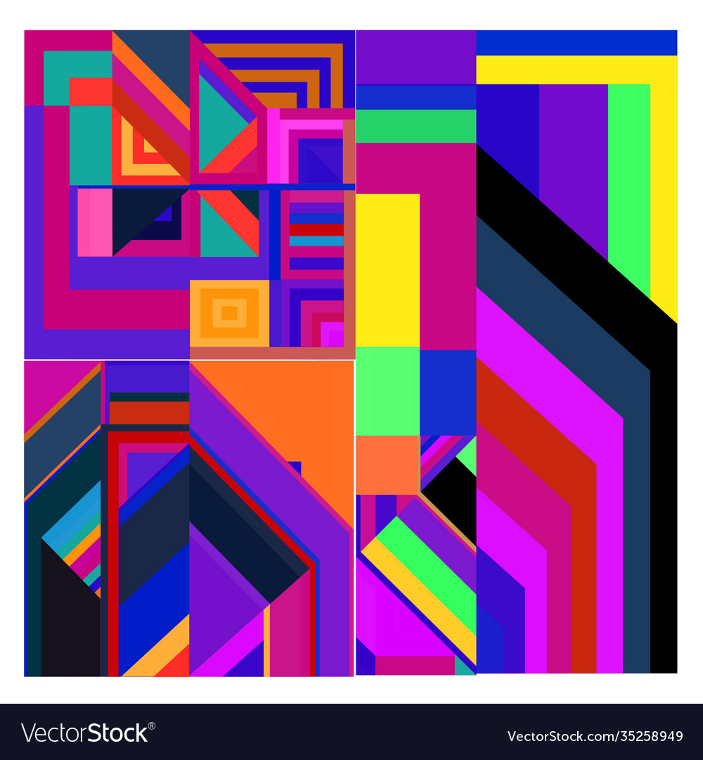 Colorful geometric and curve background pattern