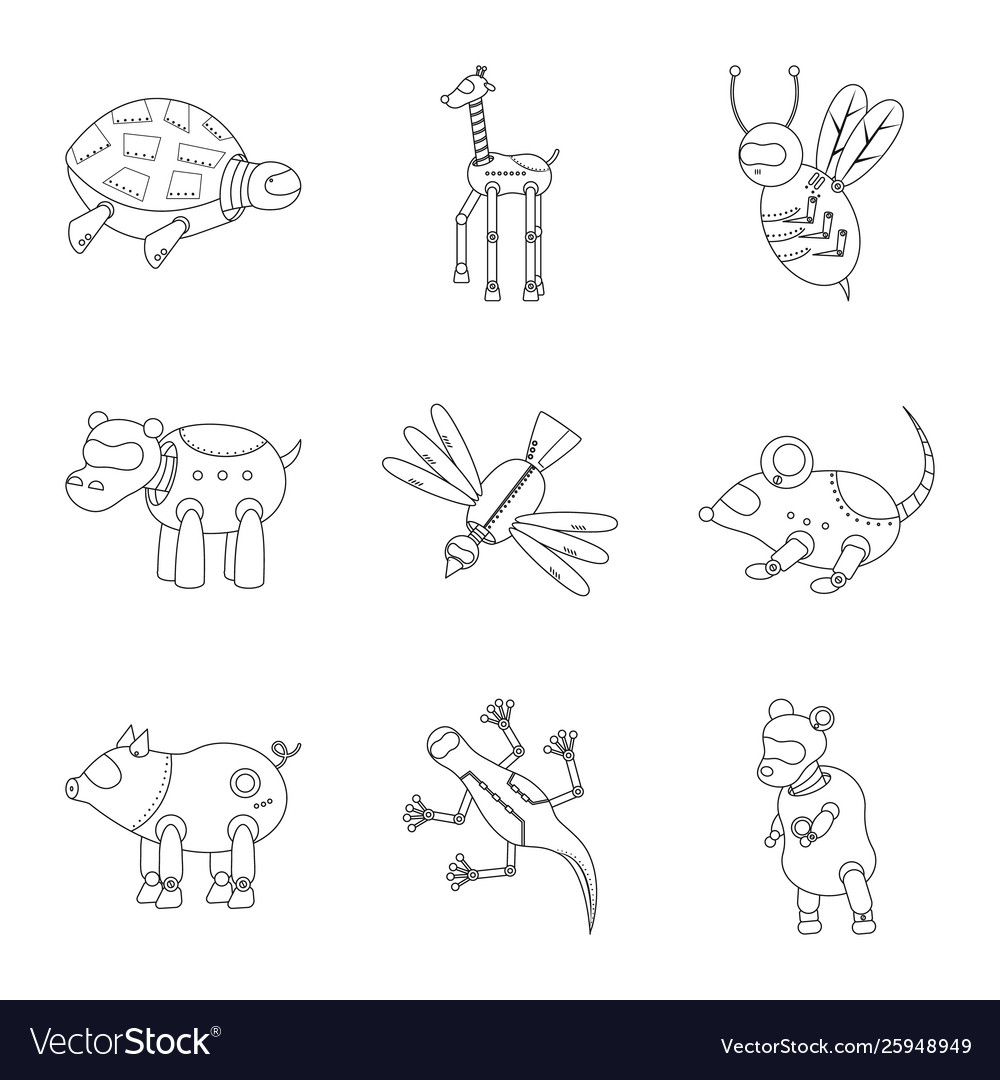 Design toy and automation icon set