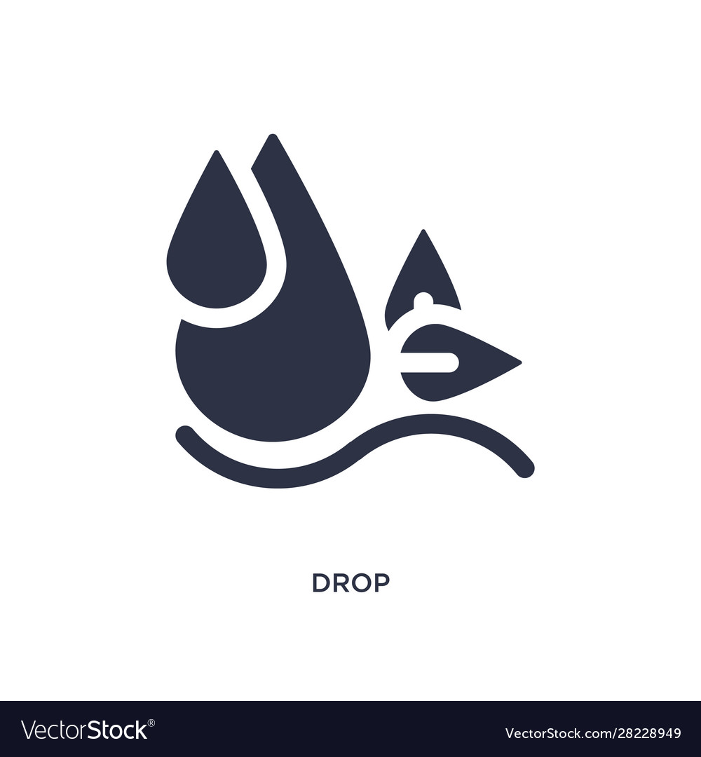 Drop icon on white background simple element from