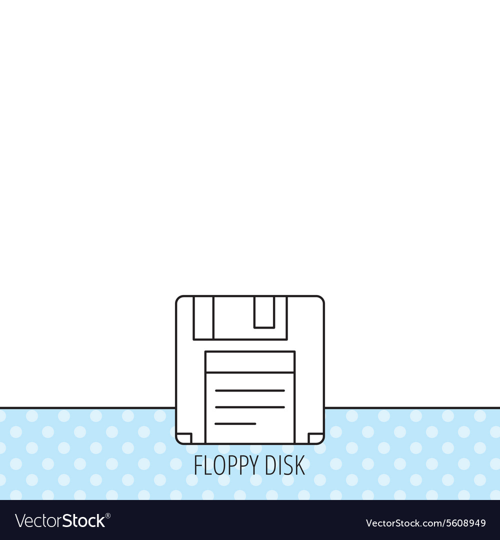 Floppy disk icon retro data storage sign