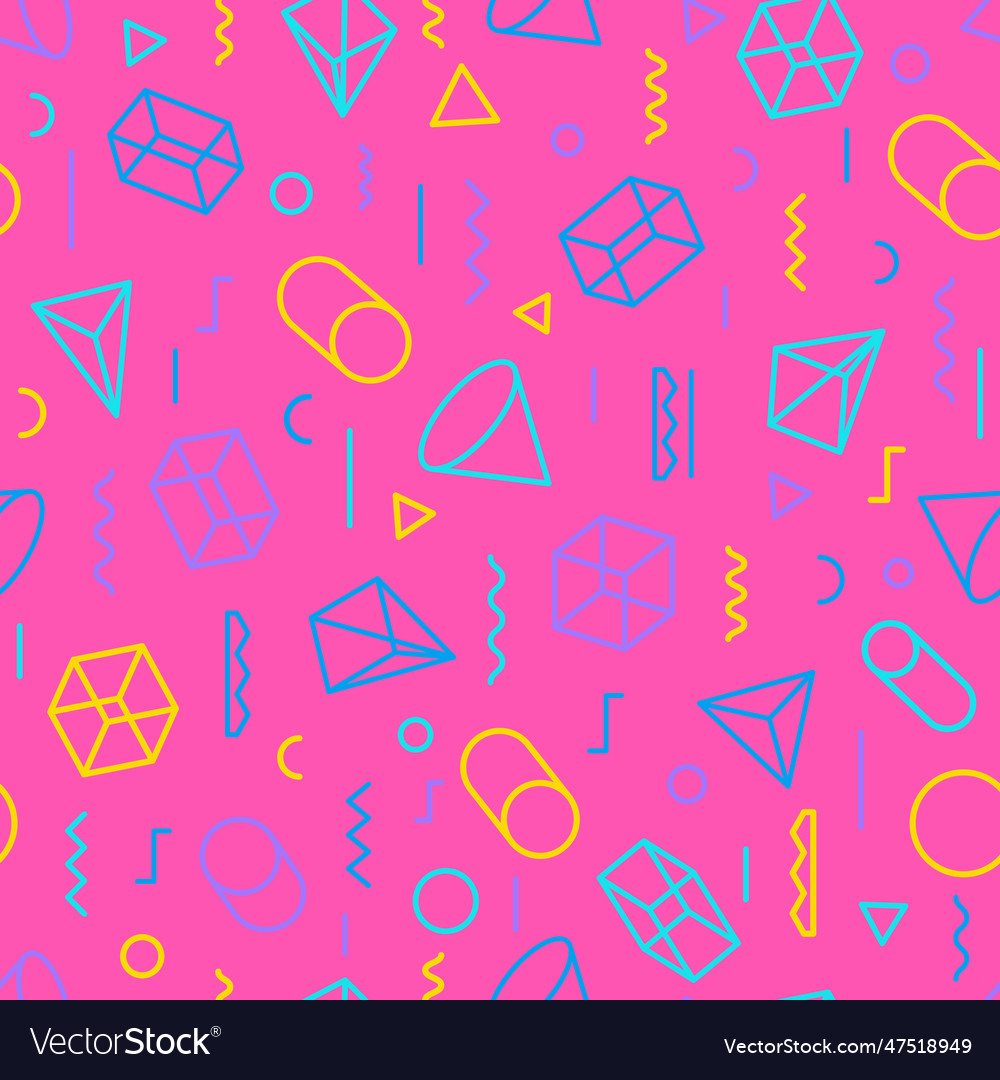 Geometric pattern consisting of shapes and lines vector image Geometric pattern consisting of shapes and lines