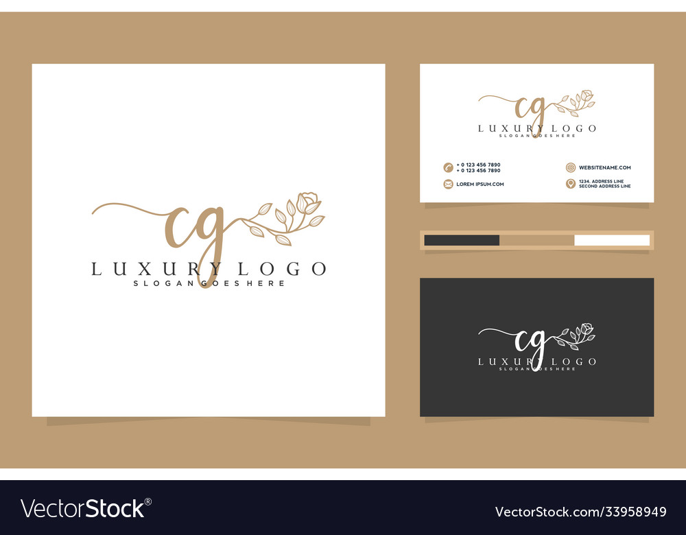 Initial cg feminine logo collections and business