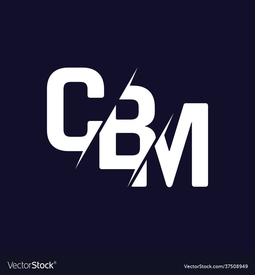 Monogram letters initial logo design cbm Vector Image