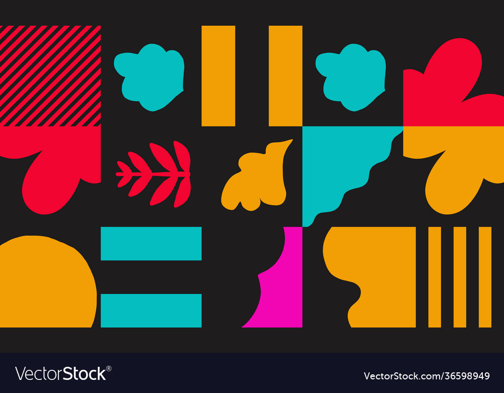 Naive art pattern design vector image Naive art pattern design