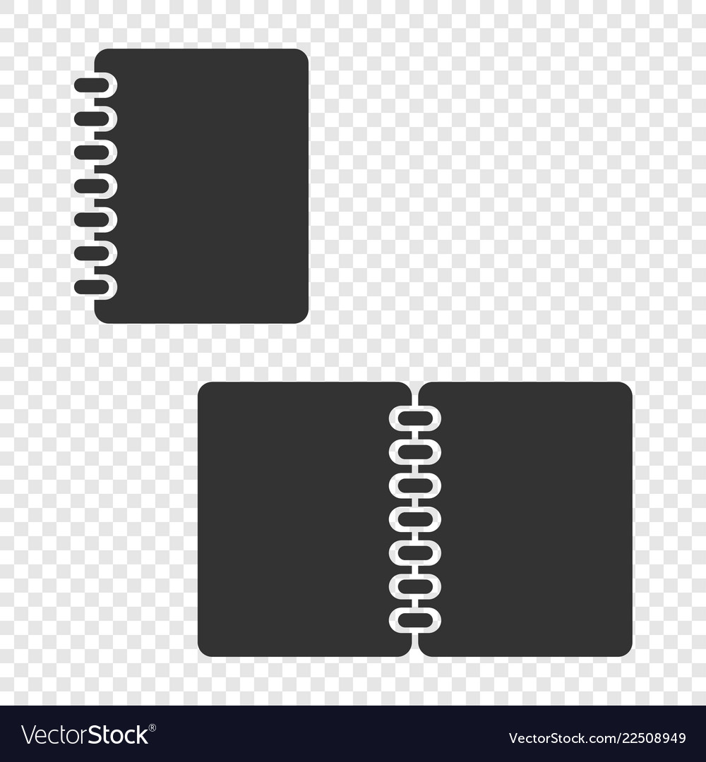 Notebook set of on isolated background vector image Notebook set of on isolated background
