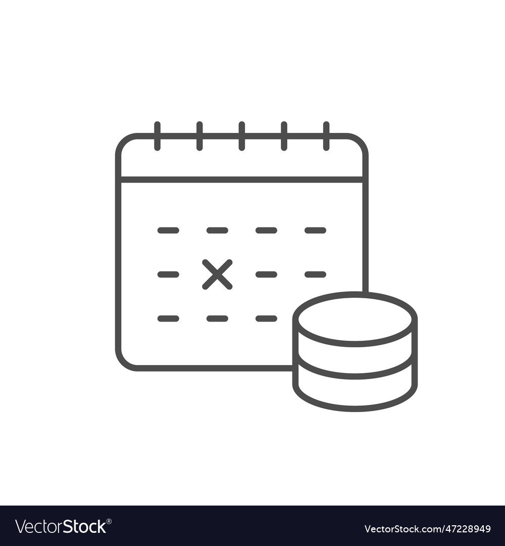 payment-schedule-line-outline-icon-royalty-free-vector-image