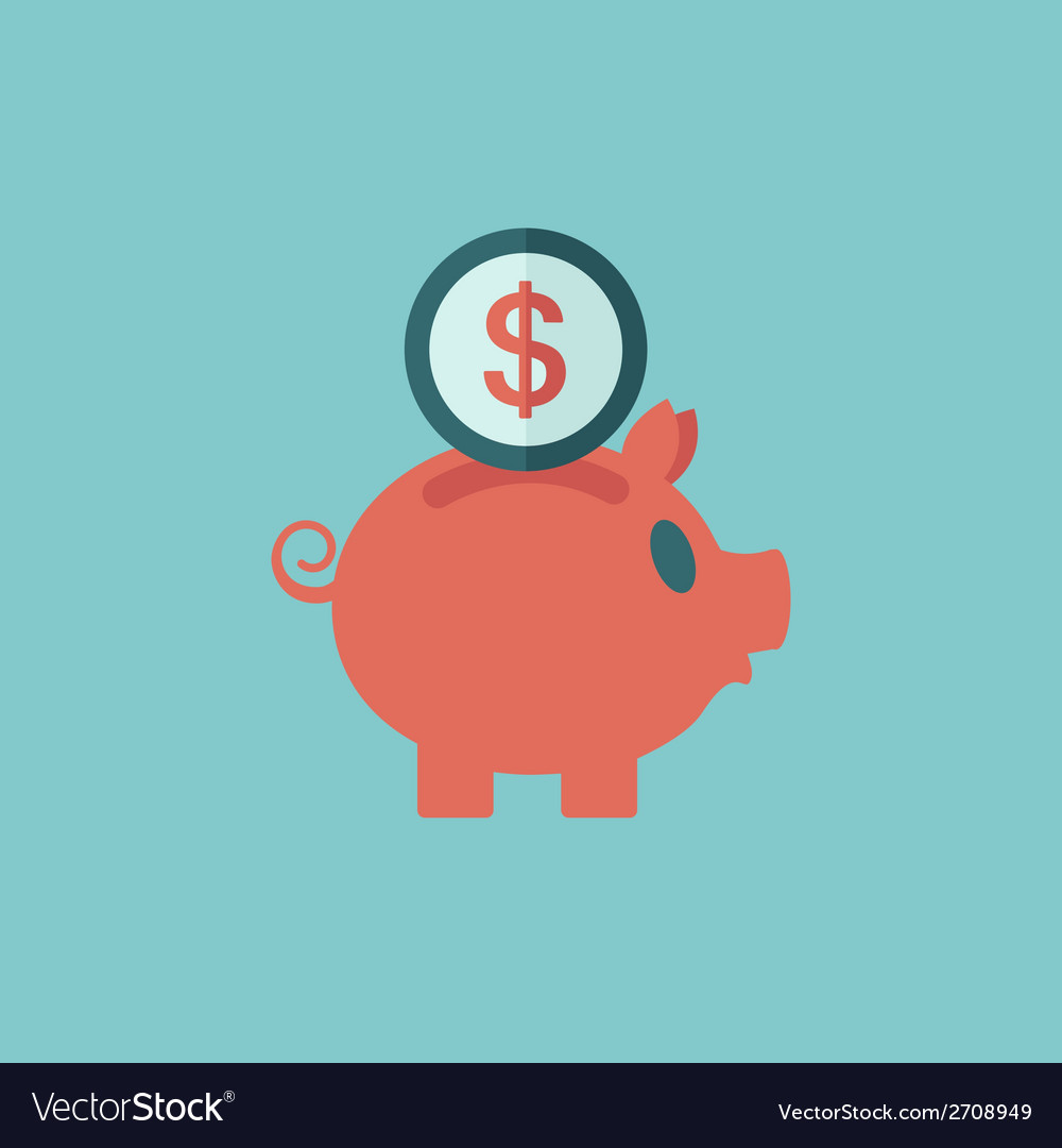 Piggy Bank flache Symbol