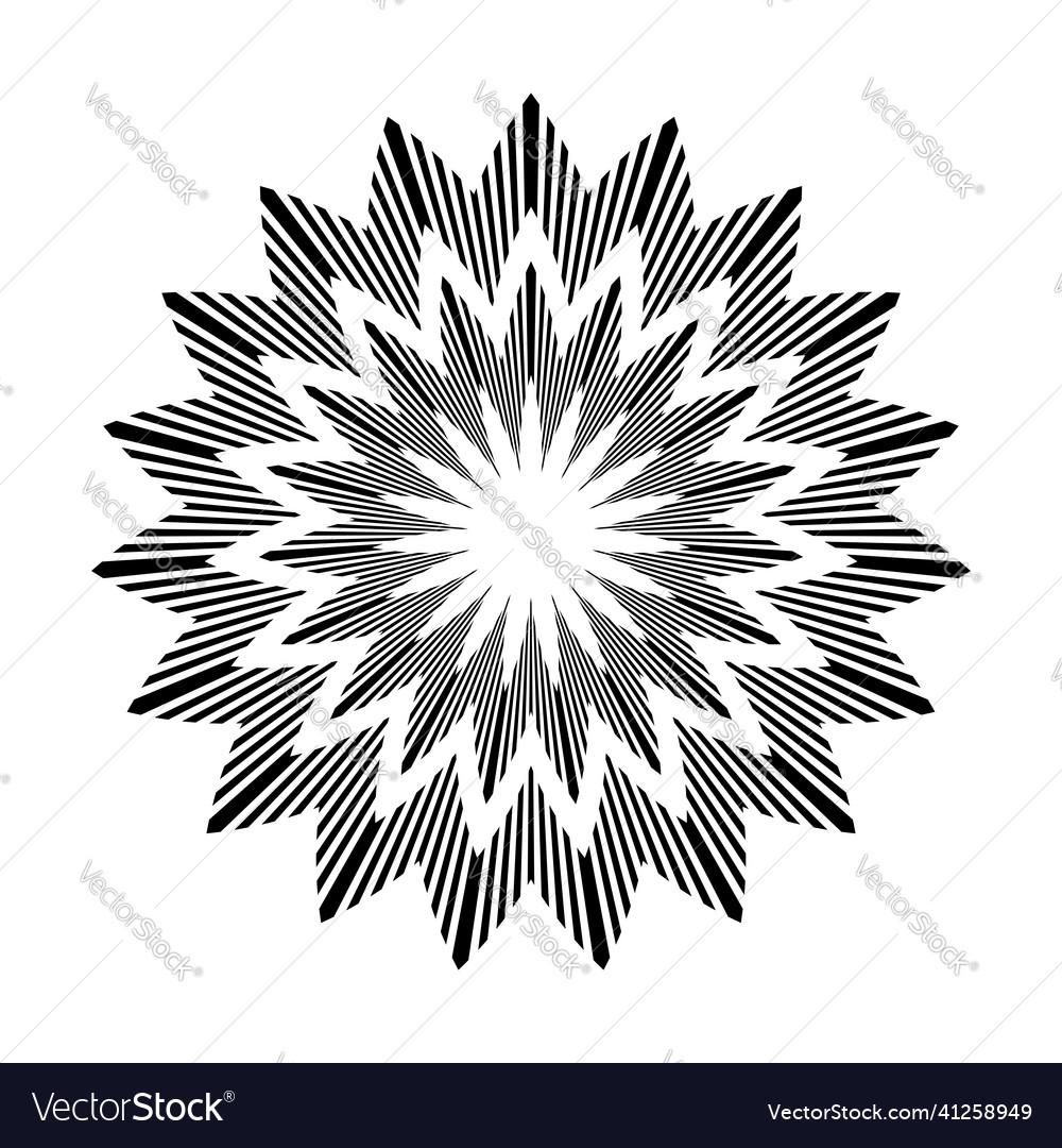 Radiating Star Burst Pattern
