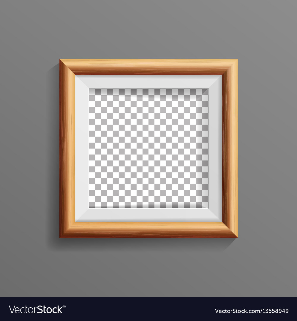 Realistic photo frame with soft shadow vector image Realistic photo frame with soft shadow
