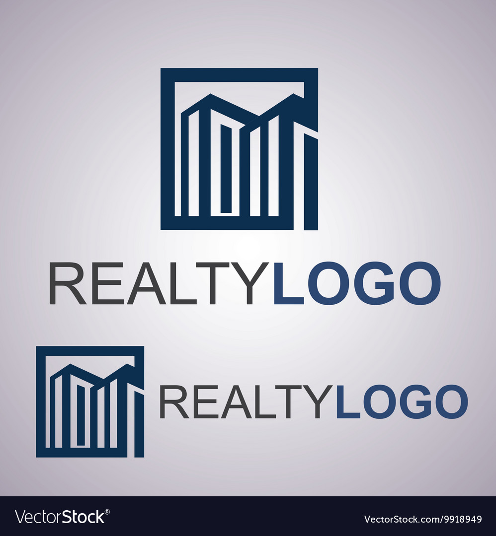 Realty logo 2 3 Royalty Free Vector Image - VectorStock