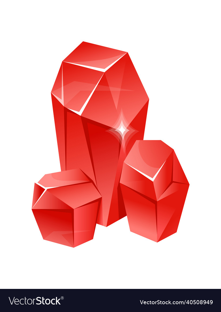Rote Ruby Edelsteine - Kristallsteine