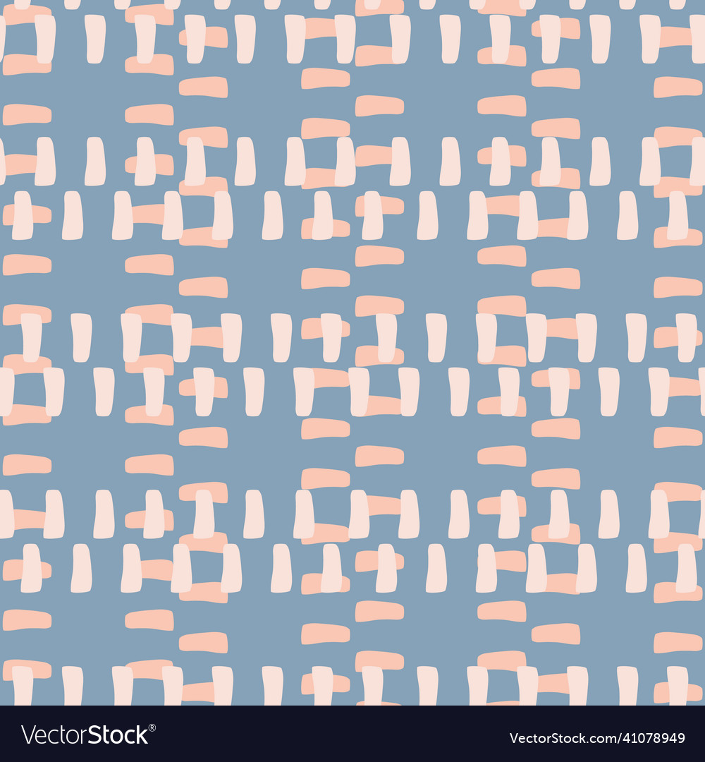Retro abstract grid mosaic seamless pattern vector image Retro abstract grid mosaic seamless pattern