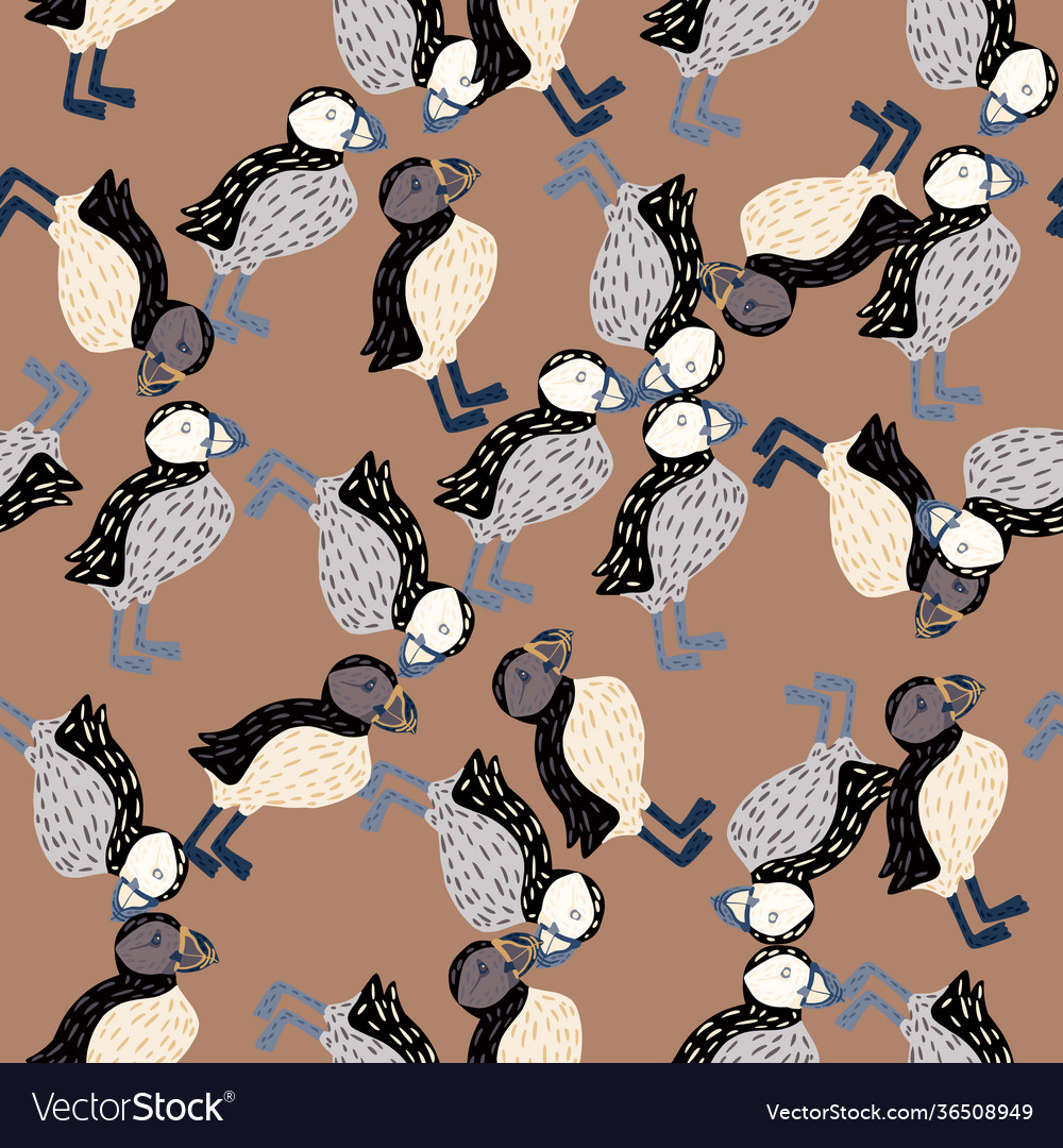 Seamless abstract zoo life pattern with simple Vector Image Seamless abstract zoo life pattern with simple