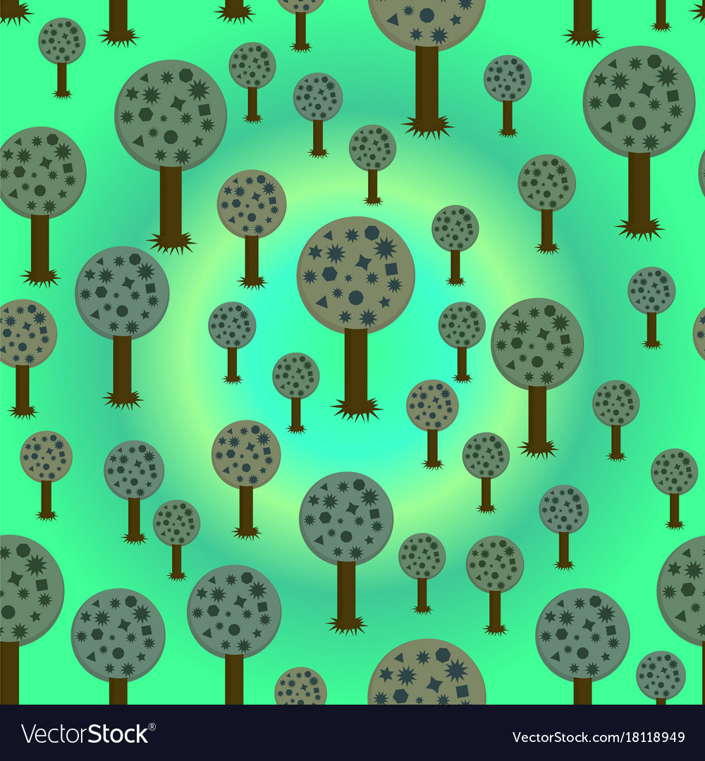 Seamless pattern of geometric trees