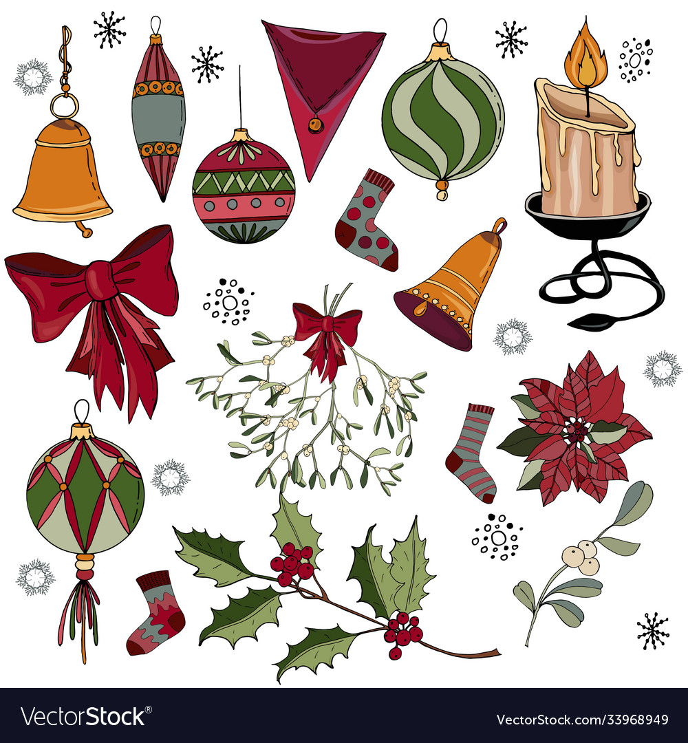 Set with image new year s attributes