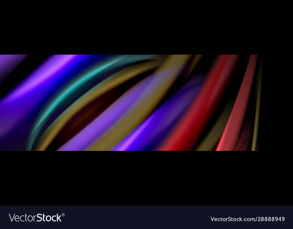 Silk and smooth flow wave poster design color Vector Image Silk and smooth flow wave poster design color