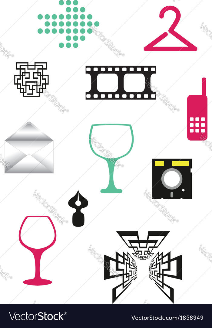 Simple objects Royalty Free Vector Image - VectorStock