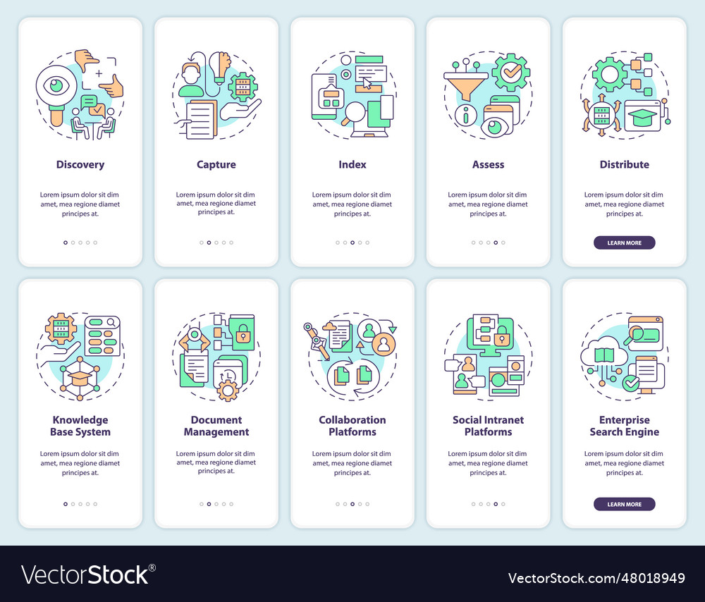 Walkthrough knowledge management with linear vector image Walkthrough knowledge management with linear