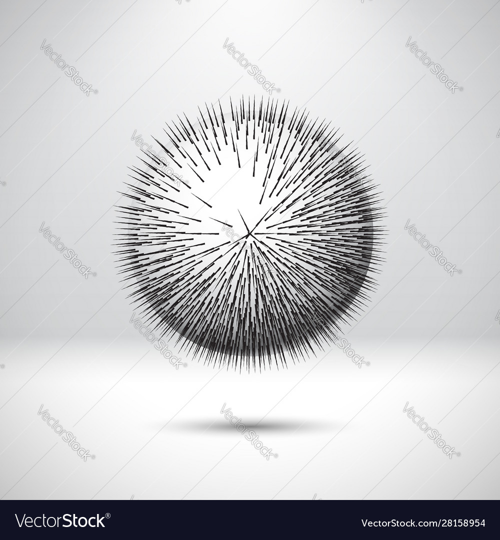 Abstract ball with sharp needles Vector Image Abstract ball with sharp needles
