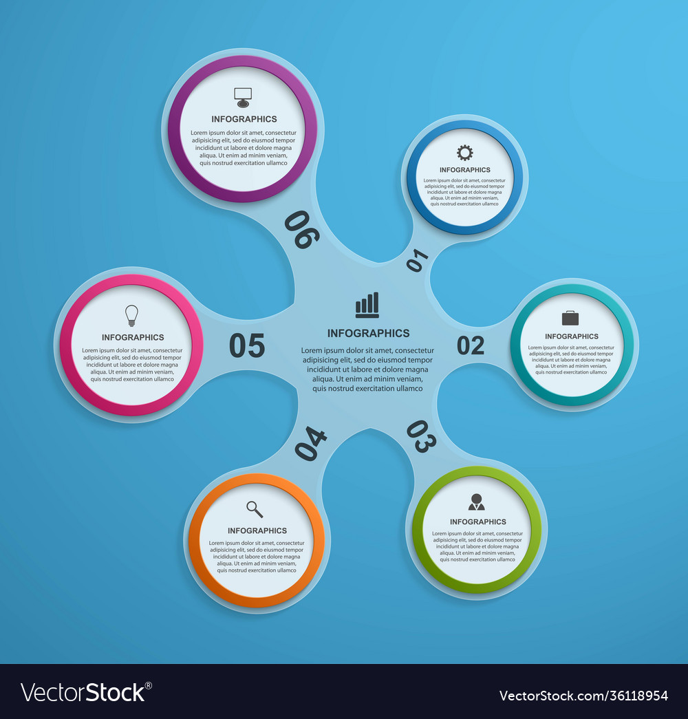 Abstract infographic in form metabolic Royalty Free Vector