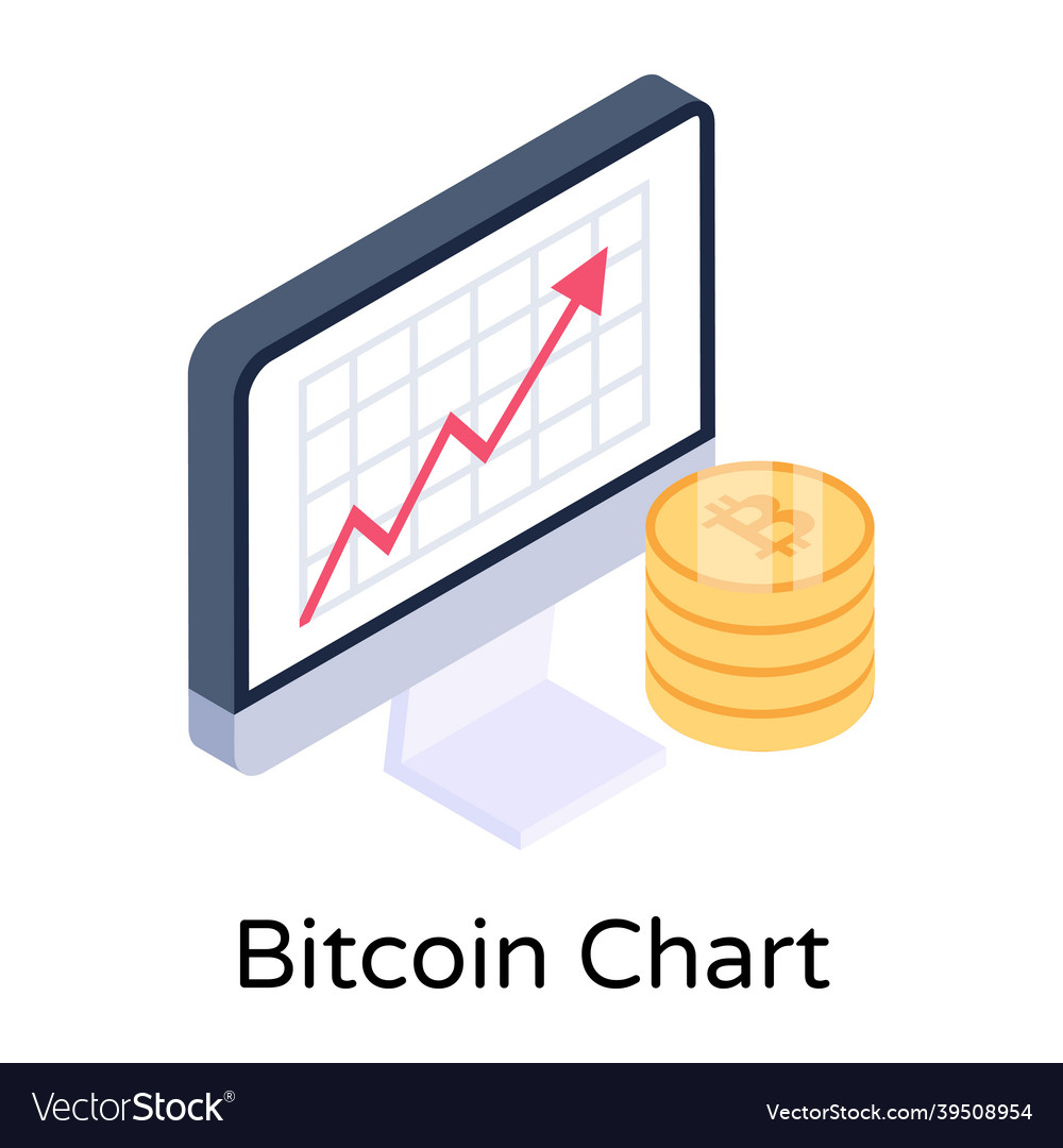 Bitcoin chart Royalty Free Vector Image - VectorStock