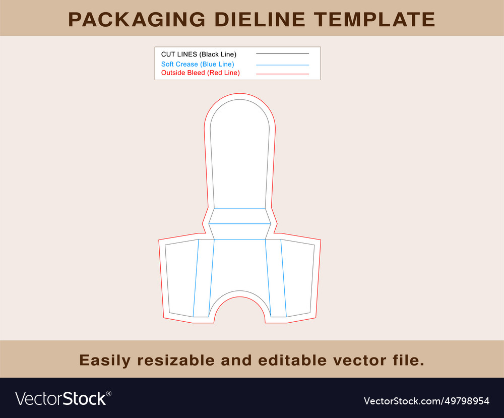 French fry box dieline template