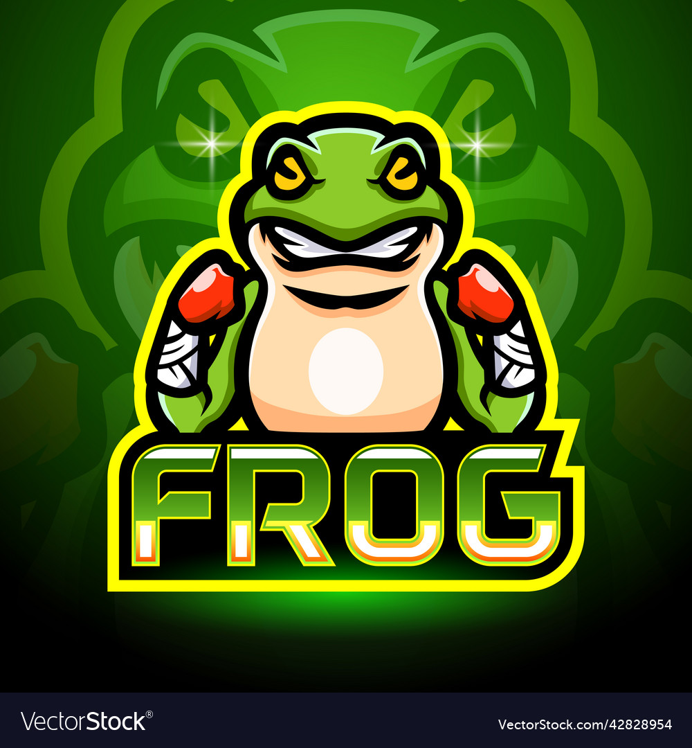 Frog esport logo mascot design Royalty Free Vector Image