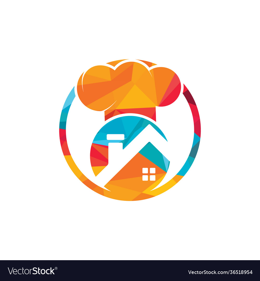 Home chef icon logo design Royalty Free Vector Image