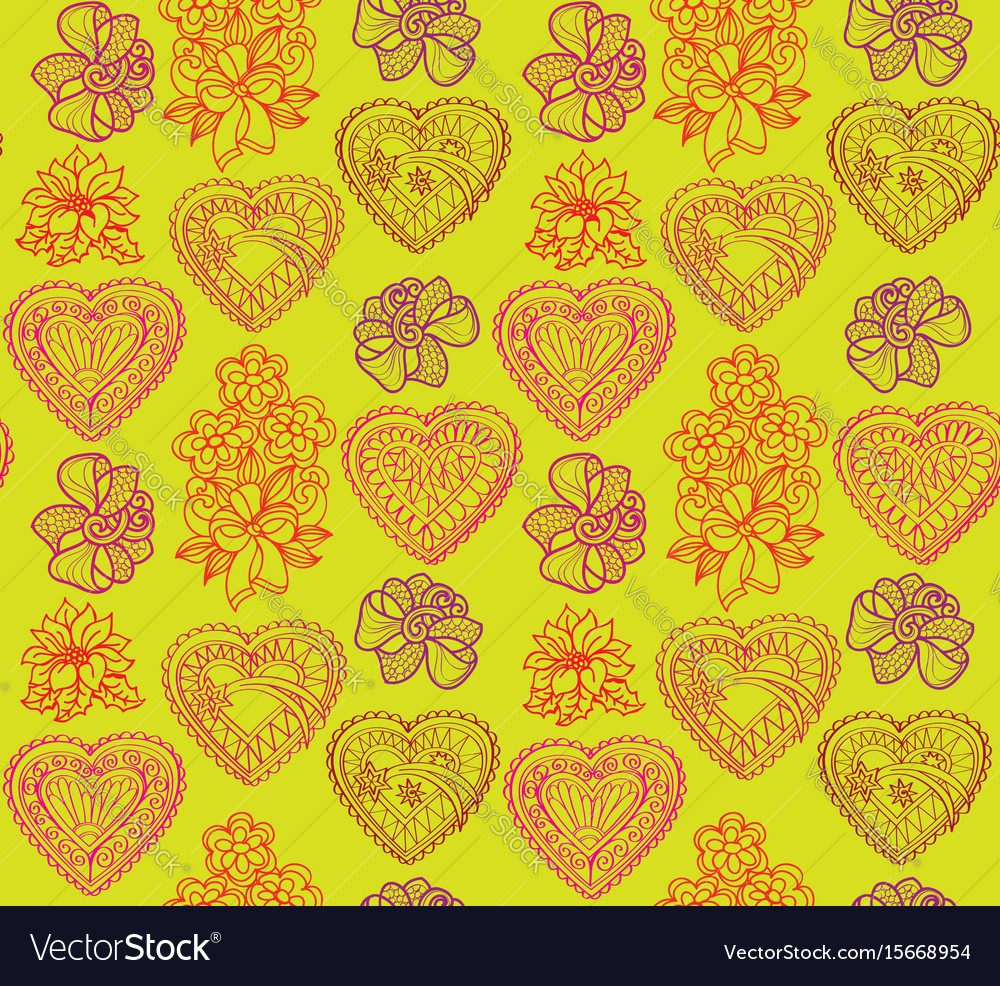 Love heart seamless pattern holiday greeting