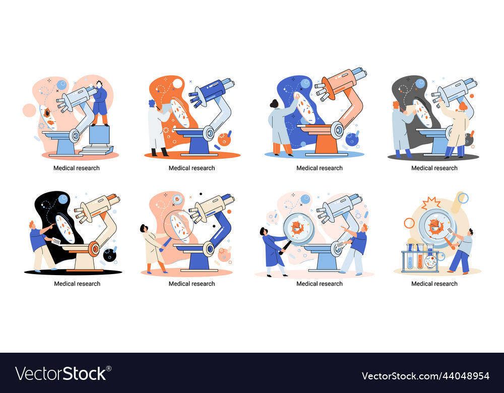 Medical research metaphor laboratory diagnostic Vector Image