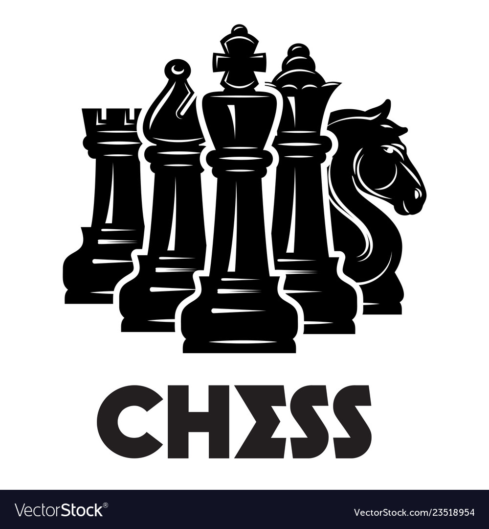 Monochrome pattern on chess theme with chess and Vector Image