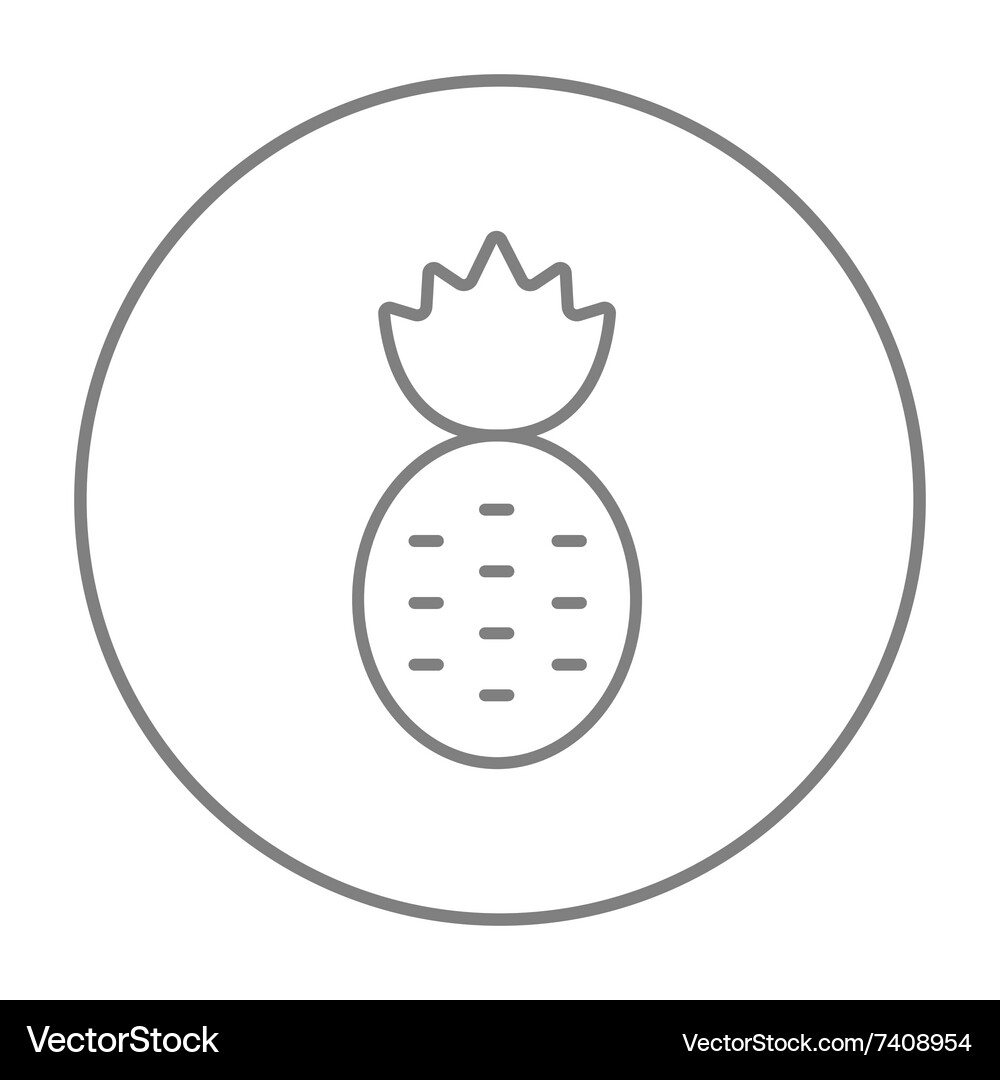 Pineapple line icon Royalty Free Vector Image - VectorStock