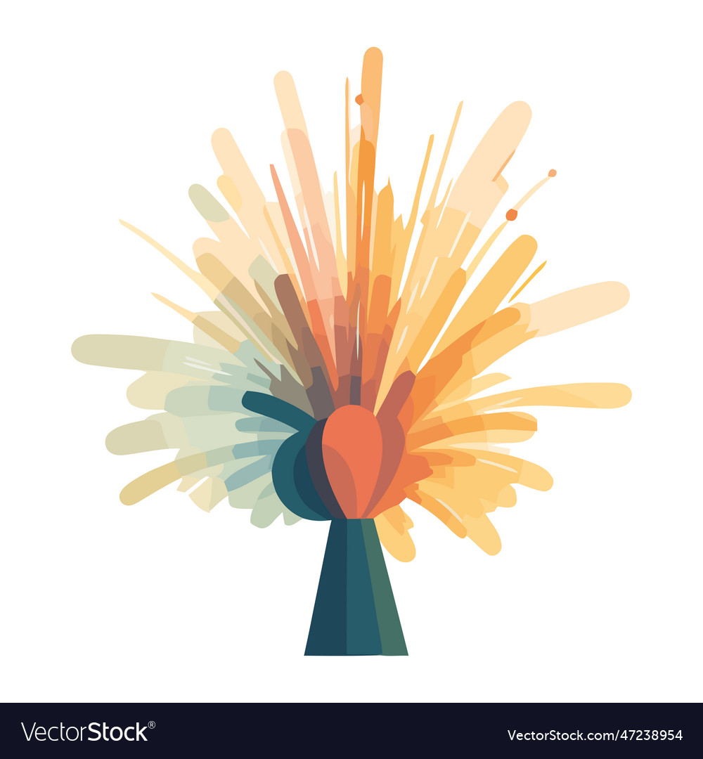 Rocket firework exploding celebrating icon Vector Image
