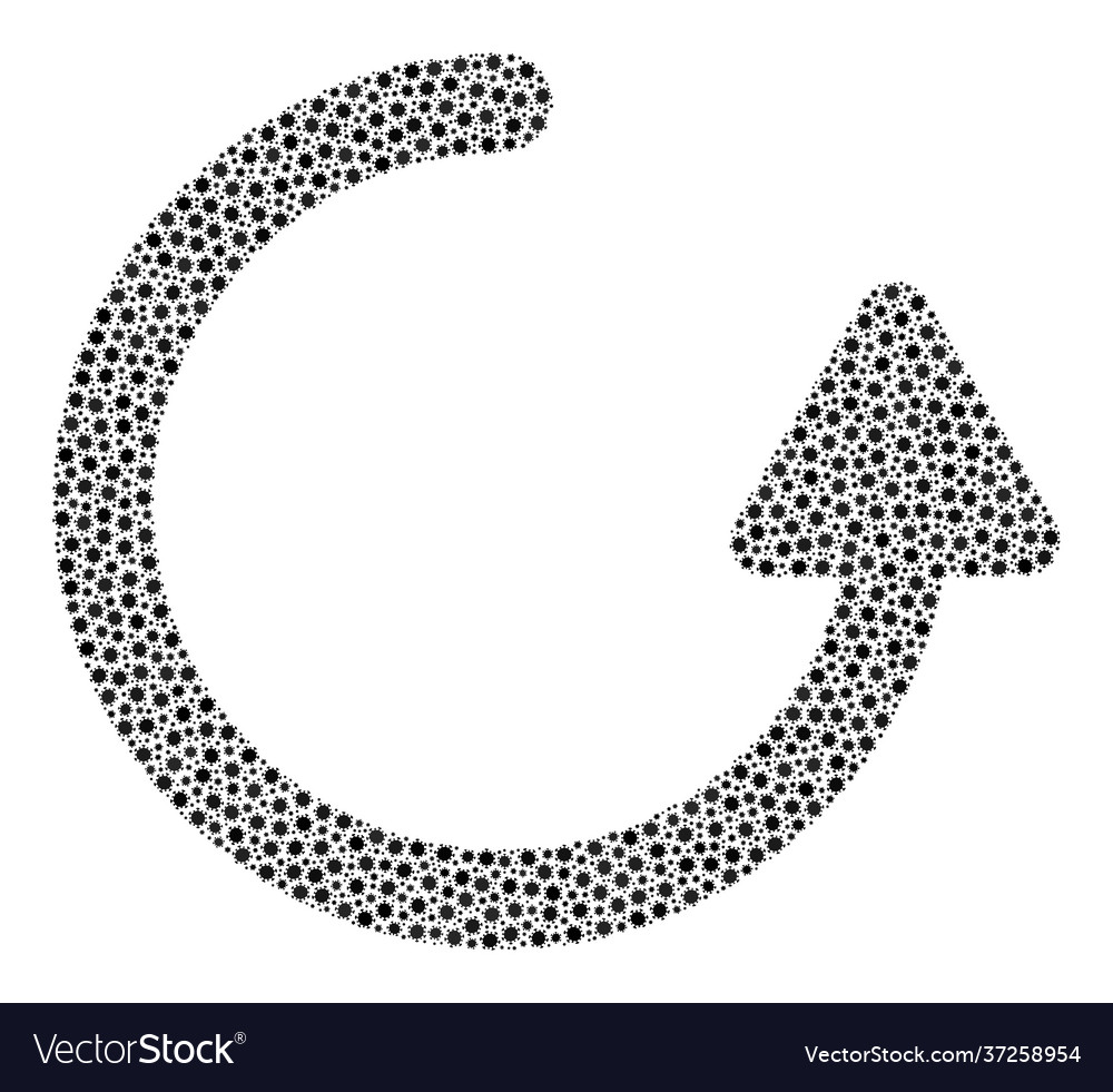 Rotate left arrow composition icon vector image Rotate left arrow composition icon