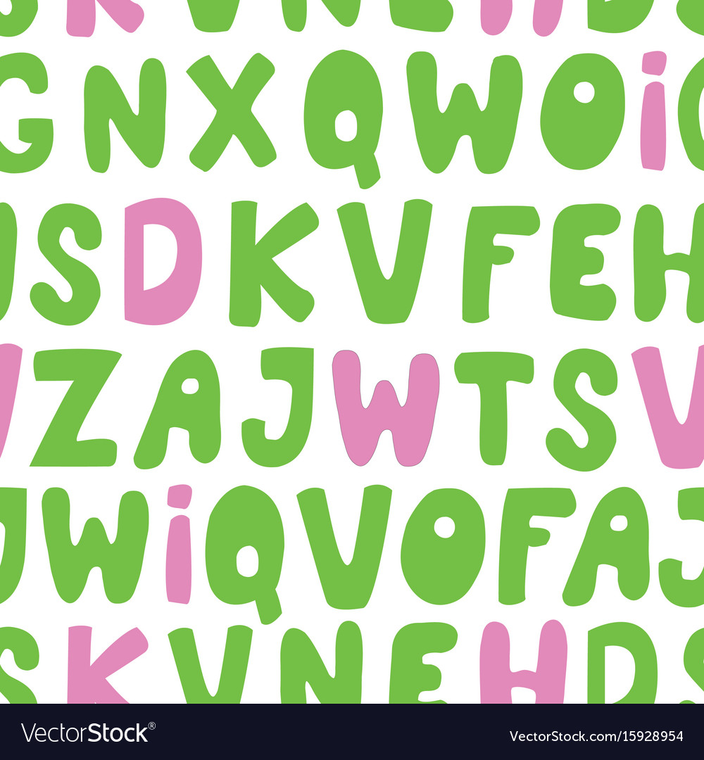 Seamless pattern with letters