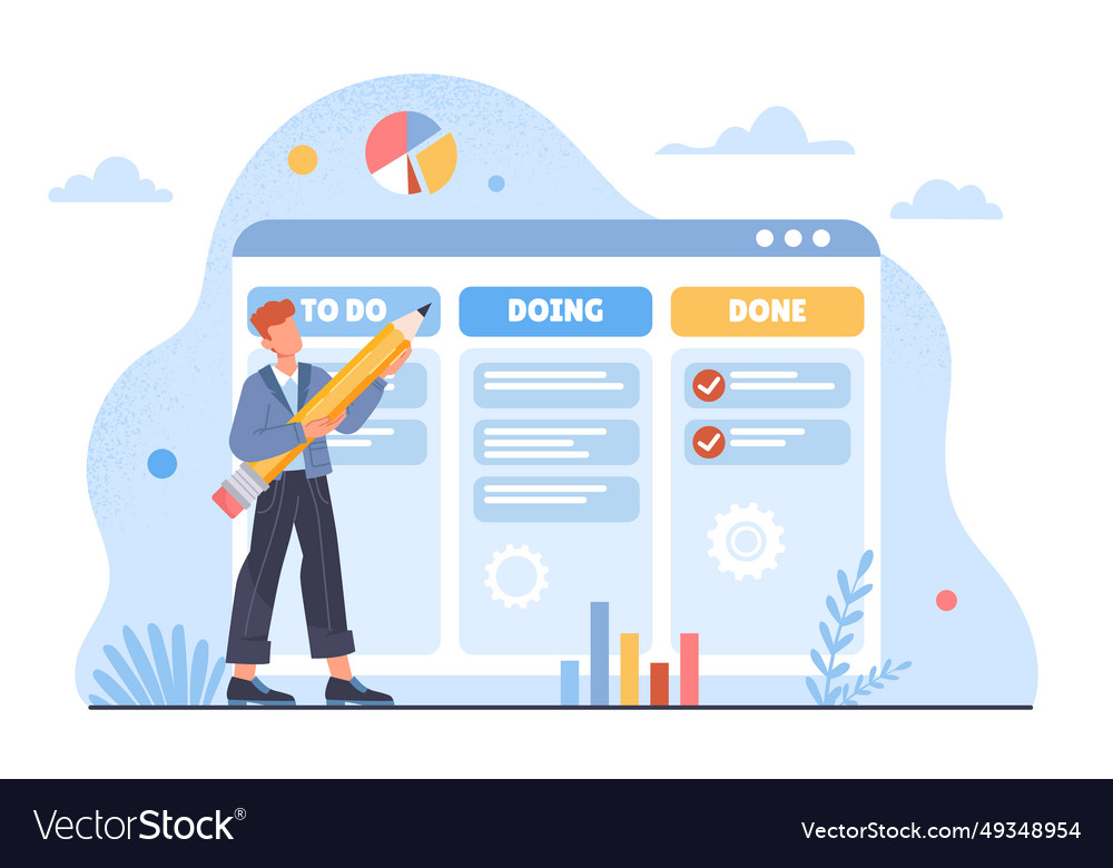 Task completion concept vector image Task completion concept