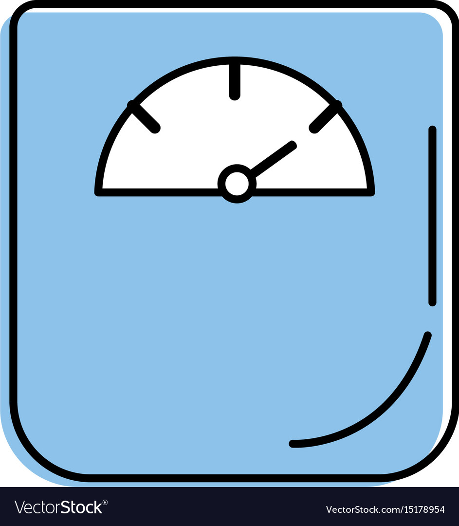 Weight machine instrument to measure of kilogram Vector Image