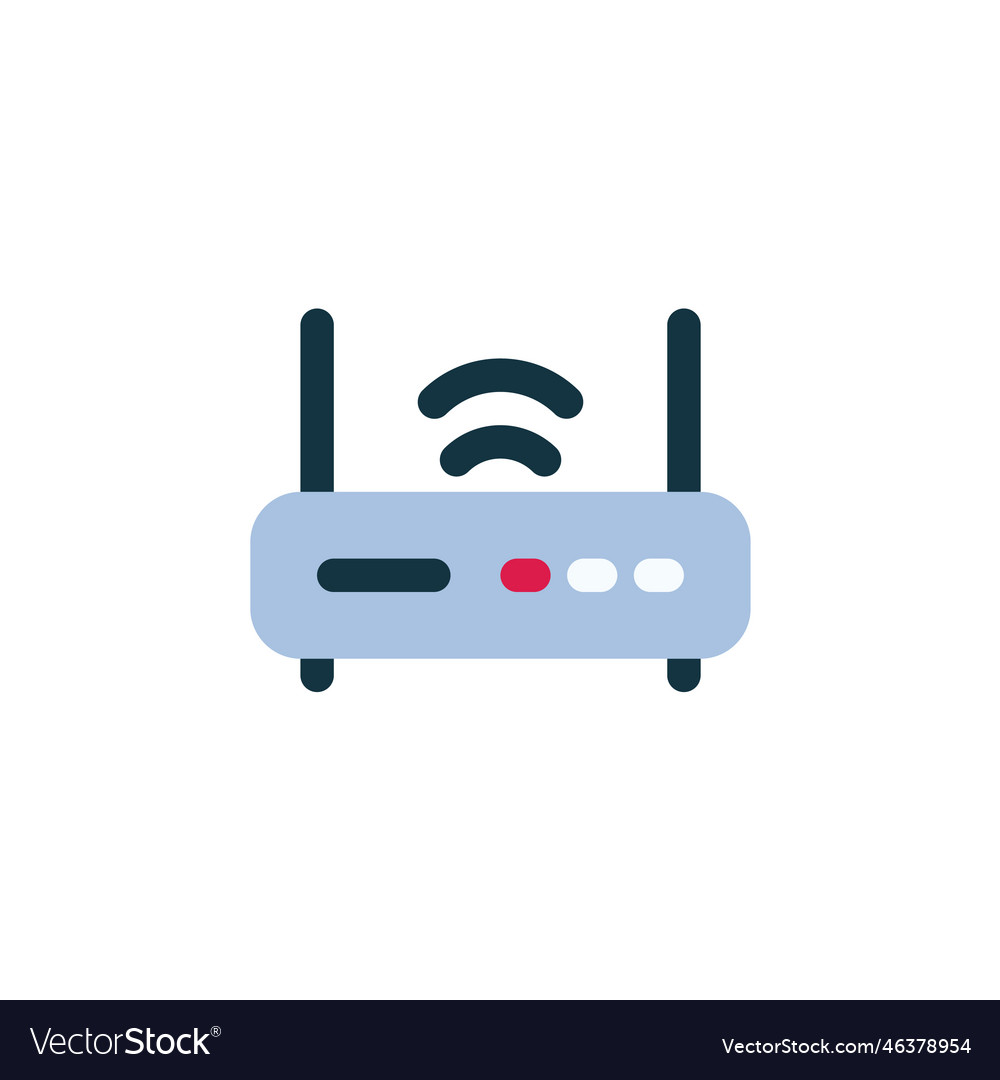 Wifi router icon computer component flat vector image Wifi router icon computer component flat