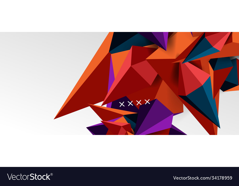 3d low poly abstract shape background Vector Image 3d low poly abstract shape background